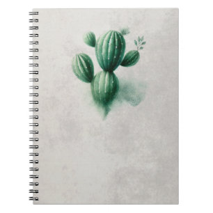 Caderno Espiral Aquarela Verde Cactus Sudoeste