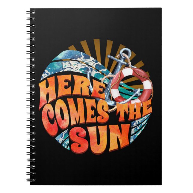 Caderno Espiral Aqui Vem O Sol (Frente)