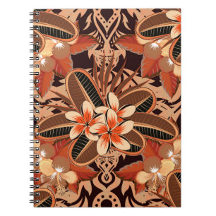 Caderno Espiral Árabe. Vintage abstrato vintage - impermeáveis