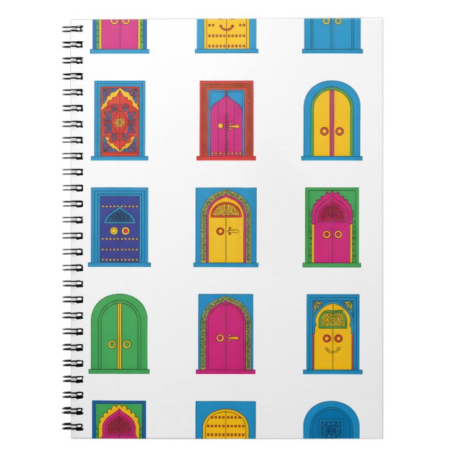 Caderno Espiral Arabian Stained Glass Windows Pattern (Frente)