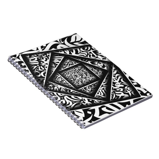 Caderno Espiral arábica Calliografia 3d (Lado Direito)