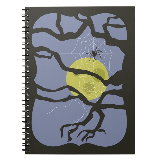 Caderno Espiral Aranha de Halloween Spooky (Frente)