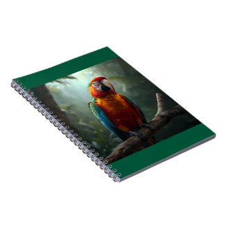 Caderno Espiral Arara Colorida Vibrante