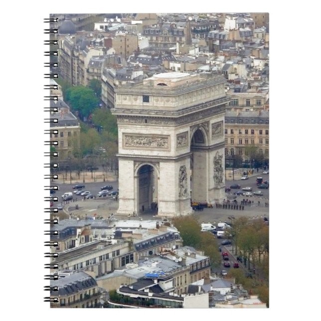 Caderno Espiral Arc de Triomphe Paris França (Frente)