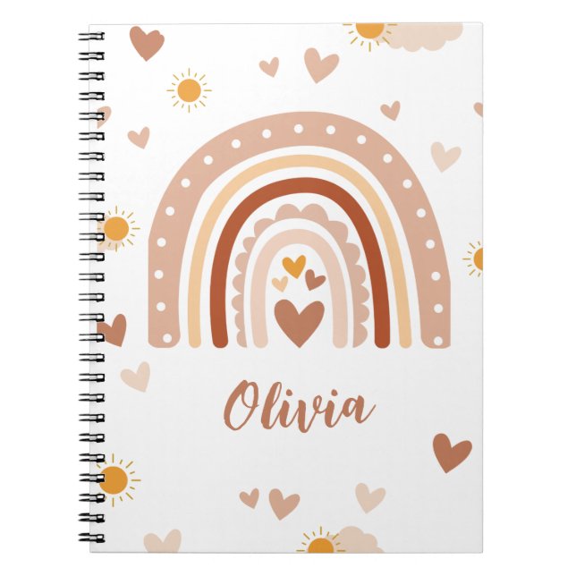 Caderno Espiral Arc en ciel Bohème personnalisé (Frente)