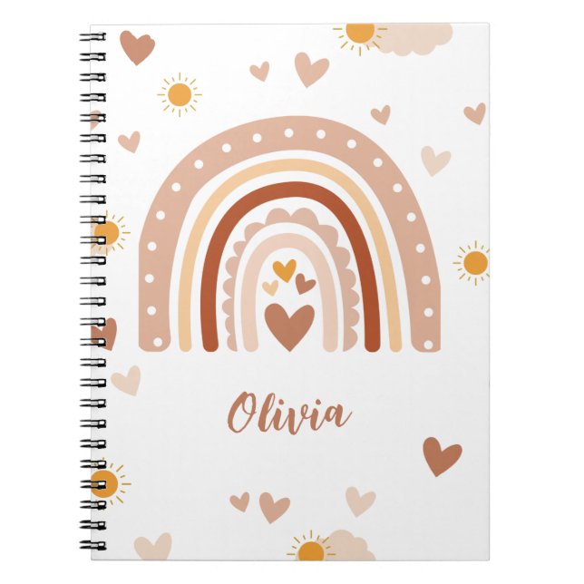 Caderno Espiral Arc-en-ciel Pastel personnalisé  (Frente)