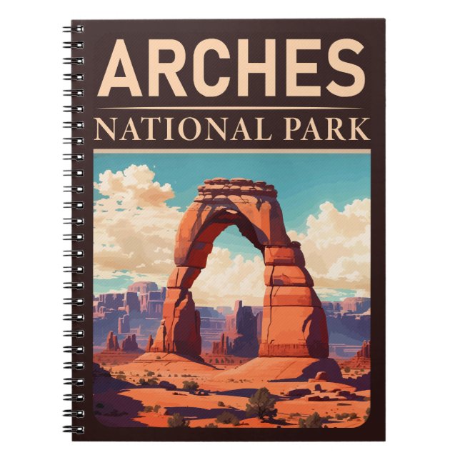 Caderno Espiral Arches National Park Moab Utah - Arco Delicado (Frente)