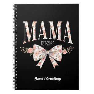 Caderno Espiral Arco Coquette Mama Est 2025 Feliz Dia de as mães