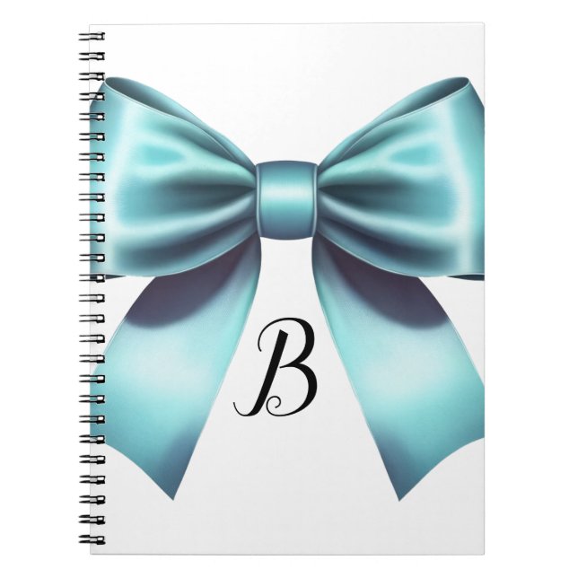 Caderno Espiral Arco de Noiva Elegante Azul Turquesa Casamento (Frente)