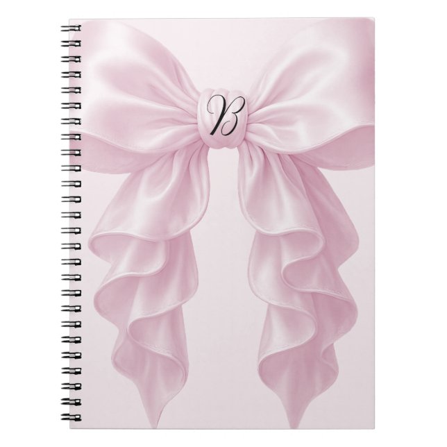 Caderno Espiral Arco de Rifle em Cascata Rosa Elegante Posh Girly (Frente)