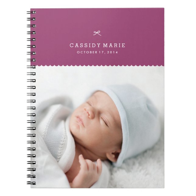 Caderno Espiral Arco e Diário Scallops - Plum (Frente)