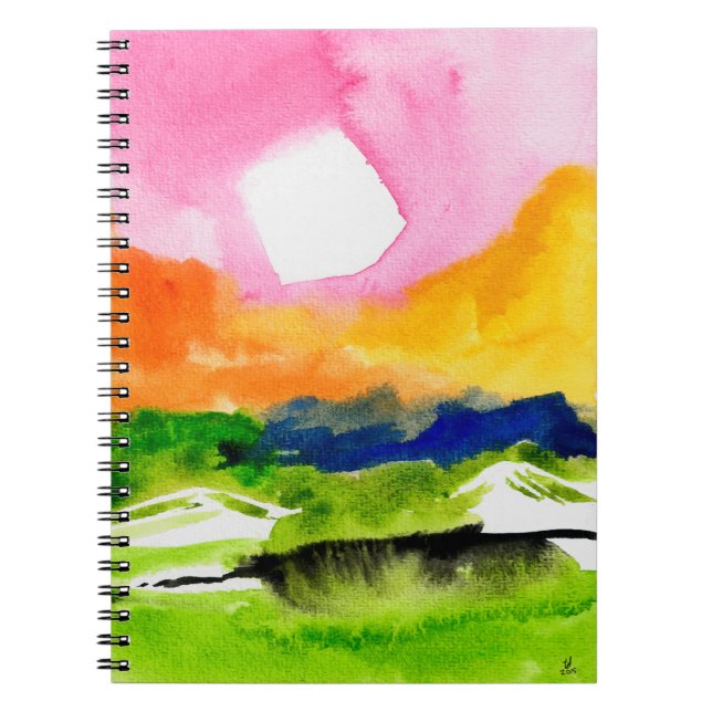 Caderno Espiral Arco-Íris Alto Noite (Frente)