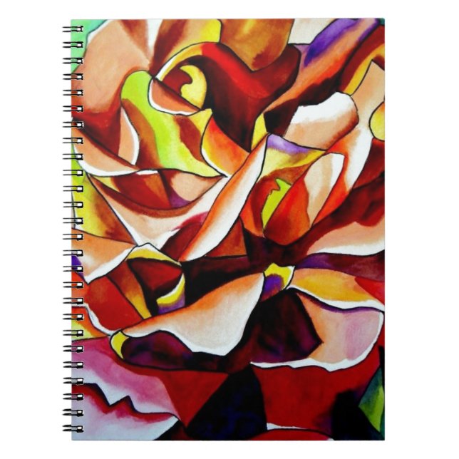 Caderno Espiral Arco-íris Arco-Íris Rosa com aquarela (Frente)