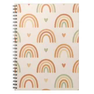 Caderno Espiral Arco-Íris Boho