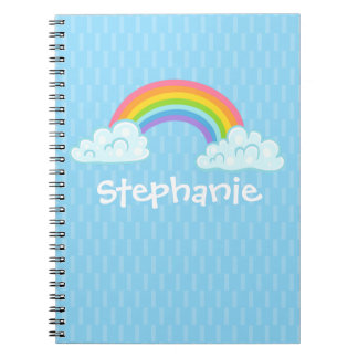 Caderno Espiral Arco-Íris Caprichoso com Nome Pers