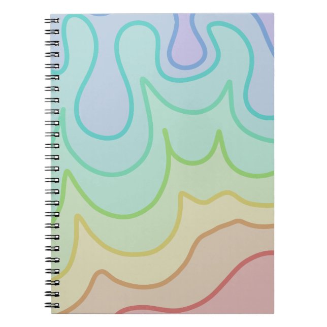 Caderno Espiral Arco-Íris Colorido Wiggle (Frente)