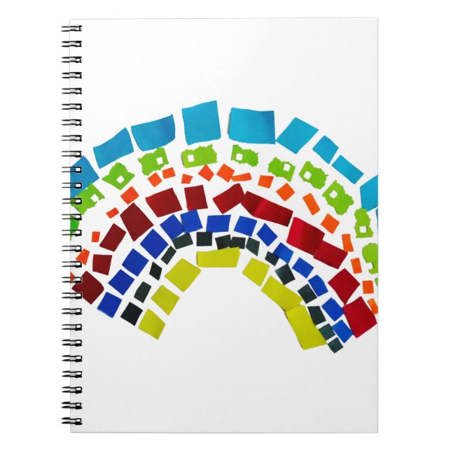 Caderno Espiral Arco-íris de papel (Frente)