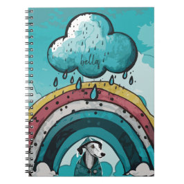 Caderno Espiral Arco-íris e Cachorro