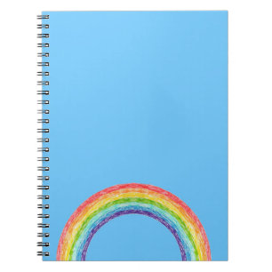 Caderno Espiral Arco-íris e céu azul