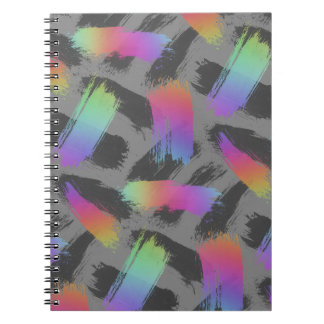 Caderno Espiral arco-íris retrô radical :