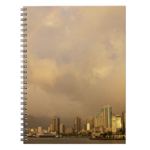 Caderno Espiral Arco-íris sobre Honolulu, Havaí, EUA 3