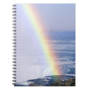 Caderno Espiral Arco-íris sobre Niagara Falls, New York