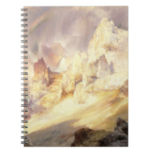 Caderno Espiral Arco-Íris Sobre Yellowstone, Moran 1900