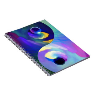 Caderno Espiral Arco-íris Taijitu Yin Yang