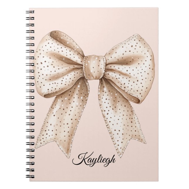 Caderno Espiral Arco Peach Creme (Frente)