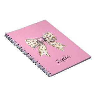 Caderno Espiral Arco Rosa Leopard Girly