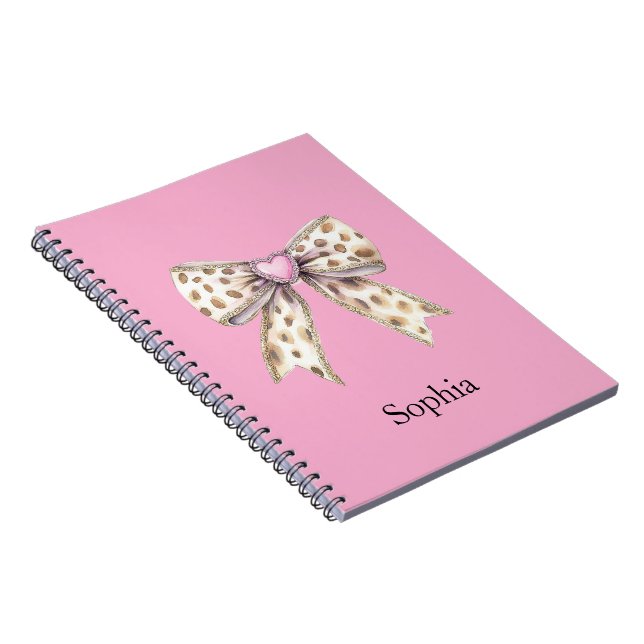 Caderno Espiral Arco Rosa Leopard Girly (Lado Direito)