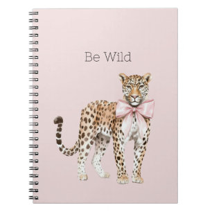 Caderno Espiral Arco Rosa Leopardo Selvagem