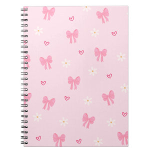 Caderno Espiral Arco Rosa Sem Costura e Padrão Floral – Fofo Femin