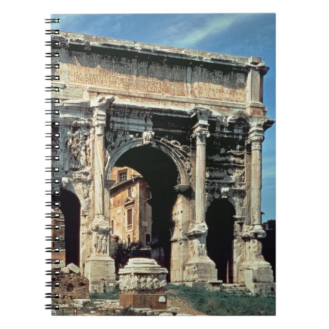 Caderno Espiral Arco triunfal de Septimius Severus, dedicado (Frente)