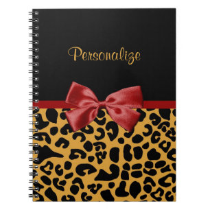 Caderno Espiral Arco vermelho na moda da fita do impressão preto