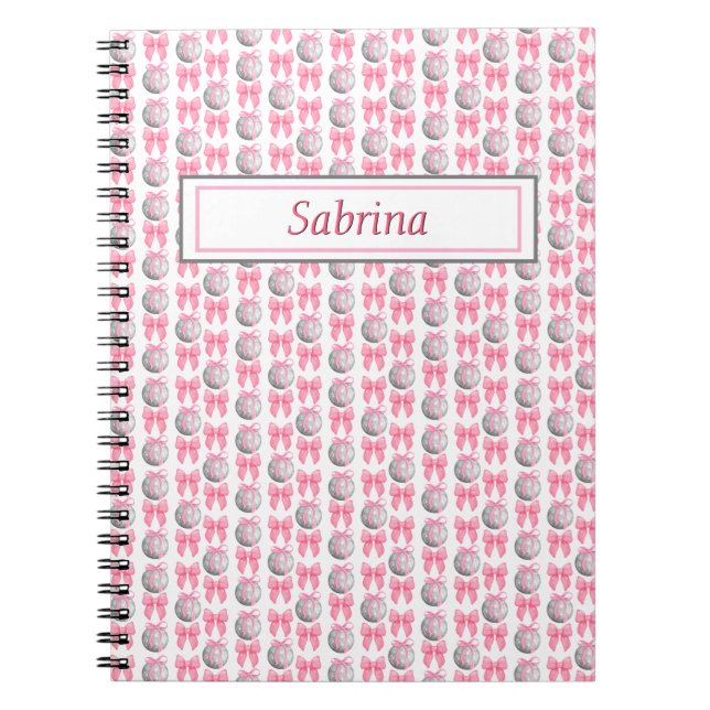 Caderno Espiral Arcos cor-de-rosa personalizados Bolas de Disco Pr (Frente)