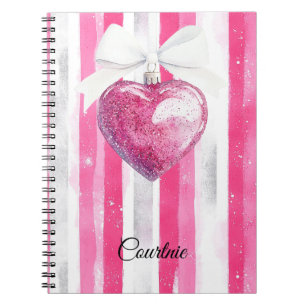 Caderno Espiral Arcos de Coração Cor-de-Rosa Glam