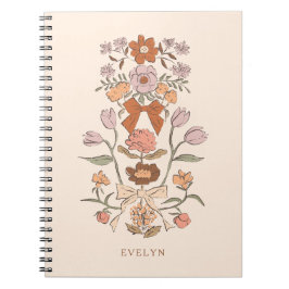 Caderno Espiral Arcos e Blossomas Rustic Terracotta