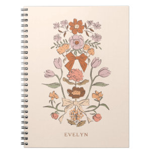 Caderno Espiral Arcos e Blossomas Rustic Terracotta