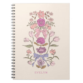 Caderno Espiral Arcos e Brilhantes rosa e roxos