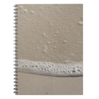 Caderno Espiral Areia de praia e espuma marinha
