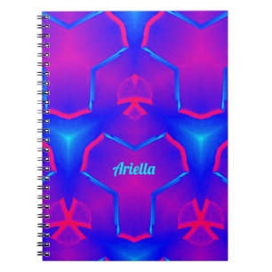 Caderno Espiral ARIELLA ~ Fluoro Azul e Rosa