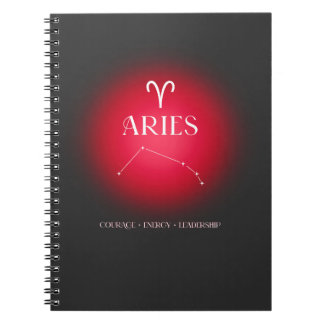 Caderno Espiral Aries aura dark version