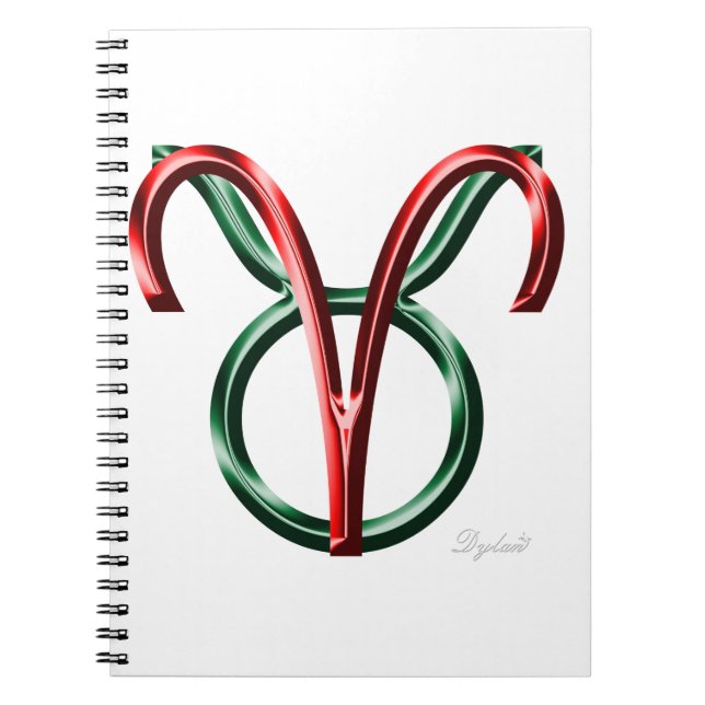 Caderno Espiral Aries Taurus Cusp - Astrologia - Sinal Zodiac (Frente)