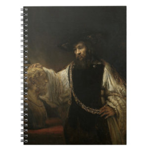 Caderno Espiral Aristotle (384-322 BC) com um busto do local