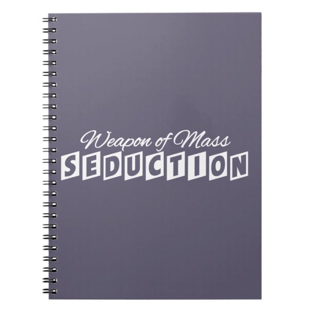 Caderno Espiral Arma do notebook personalizado de Sedução em Massa (Frente)
