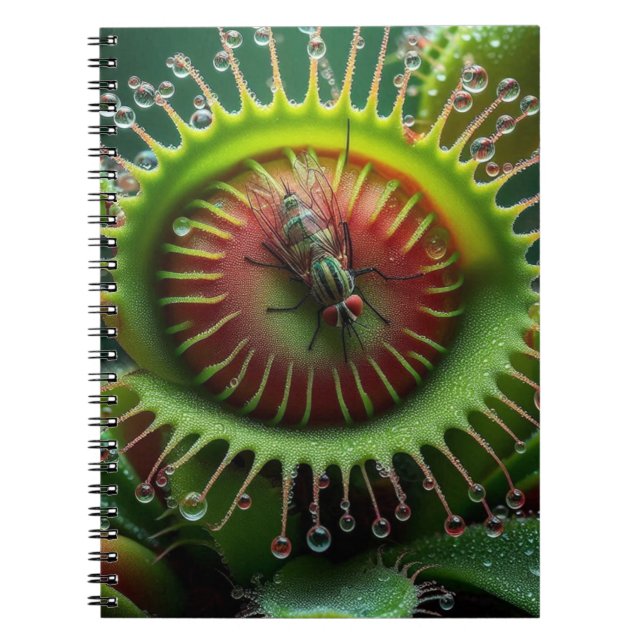 Caderno Espiral Armado Floral de Venus Flytrap (Frente)