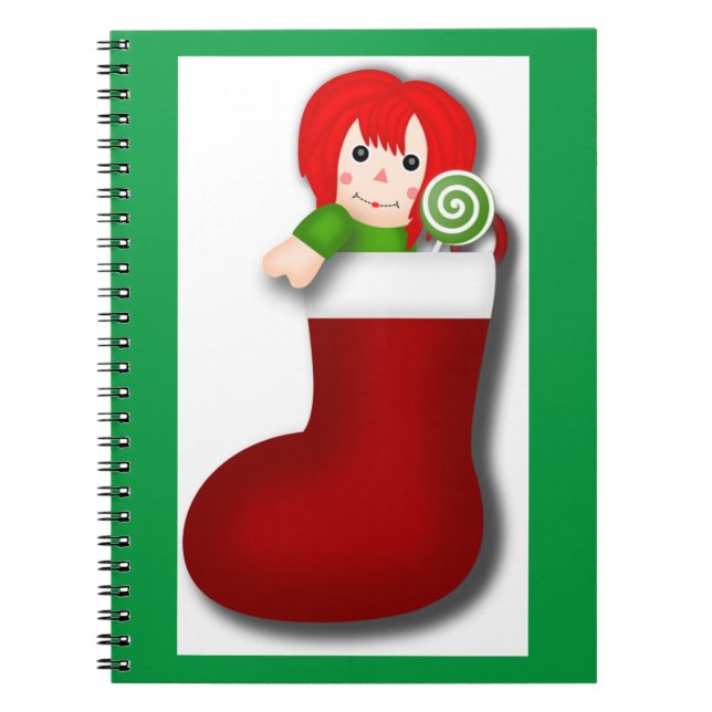 CADERNO ESPIRAL ARMAZENAMENTO DE NATAL RAGDOLL (Frente)