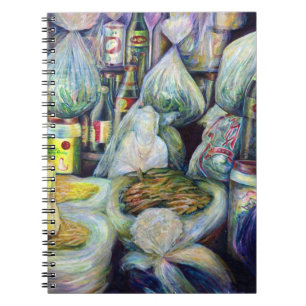 Caderno Espiral Aromas secos ao Sol de Singapura