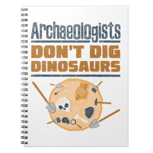 Caderno Espiral Arqueólogos Não Desenham Arqueologia de Dinossauro